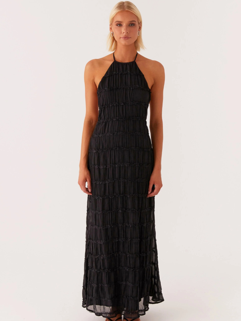 Maison Renae™ | Robe longue à col halterneck
