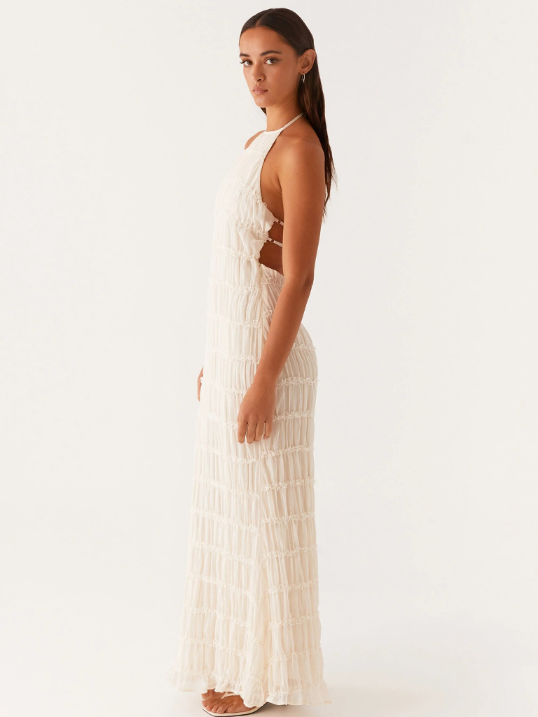 Maison Renae™ | Robe longue à col halterneck